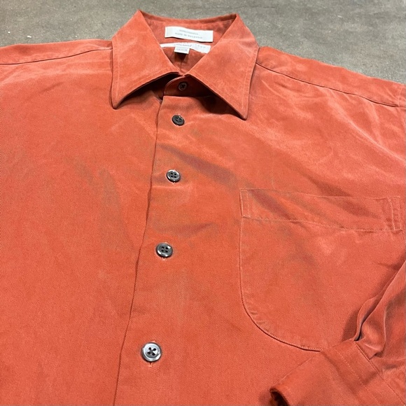 John W Nordstrom Lyocell Long Sleeve Button Up Casual Dress Shirt - Picture 1 of 9